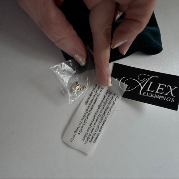 NWT Alex Evenings size 12 green velvet dress - Picture 15 of 15